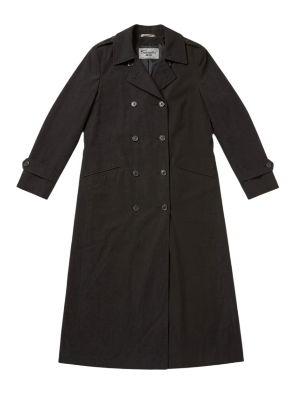 VINTAGE Delta Airlines Flight Attendant Trench Coat Black Zip Out Thermo Liner 6